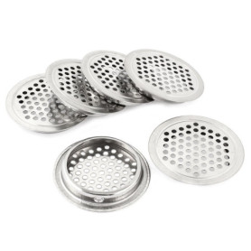 Grille de Ventilation Ronde en Acier Inoxydable - Lot de 6