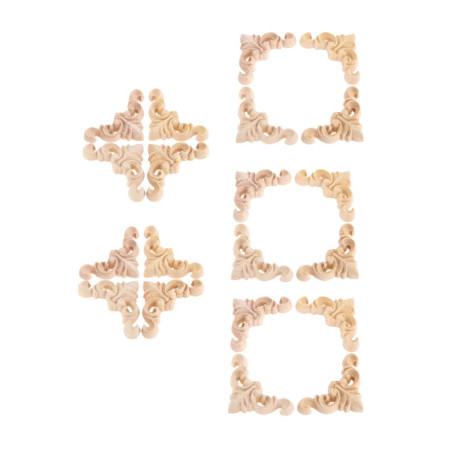 20 Autocollants en Bois Sculpté pour Décoration de Meubles