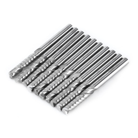 Set de 10 Fraises CNC en Carbure de Tungstène - Diamètre 3.175mm