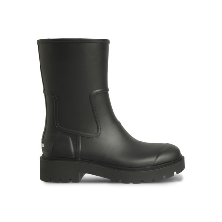 Bottes de Pluie Mi-Haute Femme Calvin Klein en Caoutchouc Noir