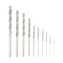 Ensemble de Forets Torsadés en Diamant 0.8mm-4.0mm pour Verre et Pierres Précieuses - 10 Pièces