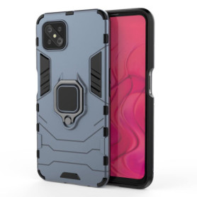 Coque Double Couche Renforcée pour Oppo Reno 4Z 5G - Protection Antichoc avec Béquille Magnétique - Bleu