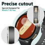 Bigqin 5 Pièces Coque Montre Compatible pour Samsung Galaxy Watch 7 40mm Protecteur D'écran,HD Résistant Rayures Verre Trempé PC
