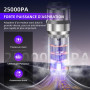 Aspirateur à Main, 25000Pa Aspirateur Voiture Puissant Sans Fil avec Vidage Automatique 1 Touche, 4-en-1 Mini Aspirateur, Moteur