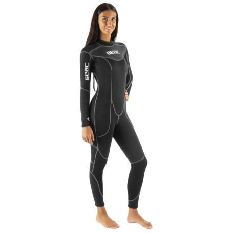 Combinaison Humide SEAC Sense Long Lady en Néoprène 3 mm pour Plongée et Sports Nautiques