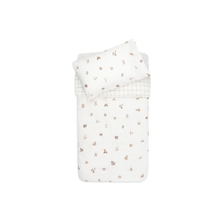 Parure de Lit Enfant Jollein Animal Friends 100x140 cm en Coton