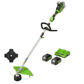 Coupe-bordures Greenworks 2x24V avec 2 Batteries 4Ah et Chargeur