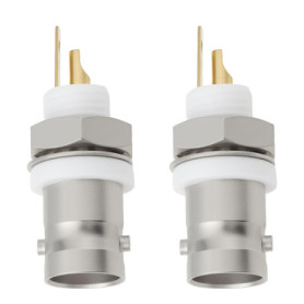 Lot de 2 Connecteurs Coaxiaux BNC Droits pour Vidéosurveillance