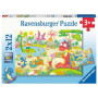 Ravensburger Puzzle Enfant - Mes Dinos Préférés 2x12 pièces - Dès 3 Ans