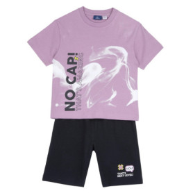 Ensemble Nuit Enfant Chicco en Tissu Doux - T-shirt et Short Lilac