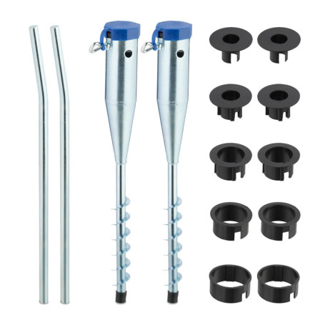 Lot de 2 douilles de sol Relaxdays pour parasol et séchoir