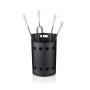 Ensemble d'Accessoires de Cheminée Relaxdays avec Seau, 5 Pièces en Noir et Argent