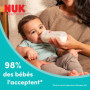 Tétines Anti-Coliques NUK Perfect Match pour Biberon - Lot de 2, Débit Moyen, Silicone