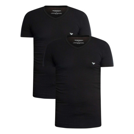 Lot de 2 T-Shirts V Neck Slim Fit Emporio Armani pour Homme