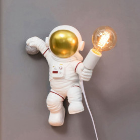 Applique Murale Astronaute pour Enfants avec Interrupteur - Lampe Moderne Blanc