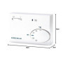 Thermostat Eberle RTR E 6202 avec Interrupteur On/Off et LED
