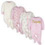 Lot de 4 grenouillères pour bébé fille - Motif princesse