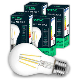 Pack de 4 Ampoules LED Filament E27 6W - Blanc Neutre 4000K