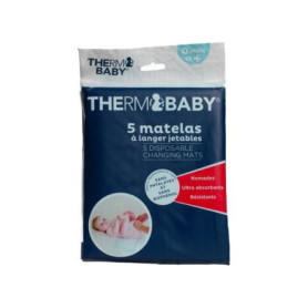 Lot de 5 Alèses Jetables Imperméables pour Bébé - 40x60 cm - Thermobaby