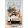 Plaque Rétro Fiat 500 - Discover New Adventures en Métal 20x30 cm