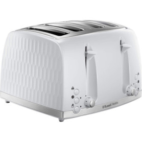 Grille-pain Russell Hobbs 4 Tranches Design Nid d'Abeille Blanc