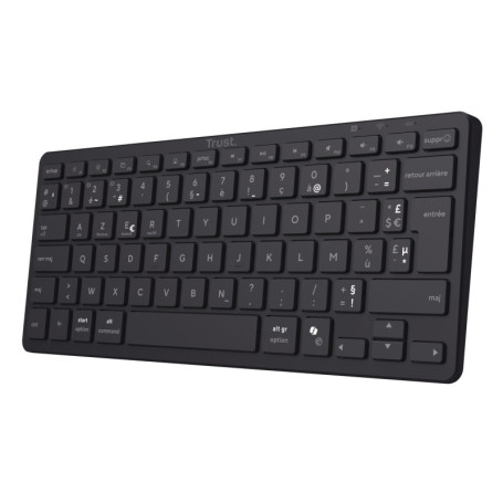 Clavier sans Fil Trust Vira AZERTY Bluetooth Compact - Multi-appareils Rechargeable