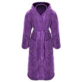 Peignoir de Bain à Capuche en Polaire Douce Gräfenstayn - Unisexe, Tailles S-XXXL, Violet