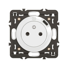 Prise Électrique Murale Céliane avec Chargeur USB Intégré - Legrand - Blanc