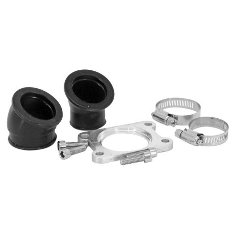 Pipe d'admission pour moto et scooter 24mm avec manchons 30° et 45°