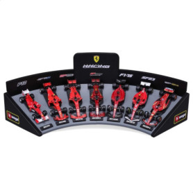 Coffret Collection 7 Véhicules F1 Scuderia Ferrari 1/43 avec Présentoir