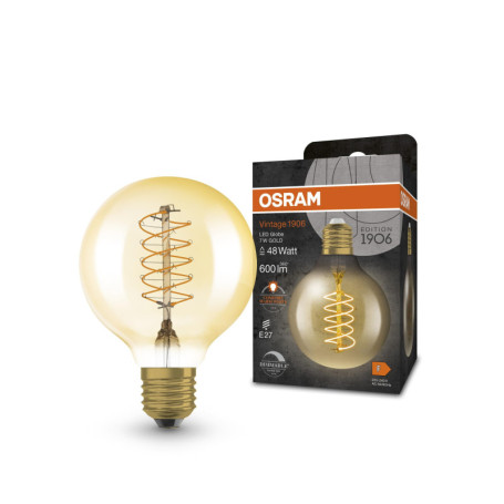 Lampe LED Vintage Osram 1906 Dimmable Dorée E27 7W