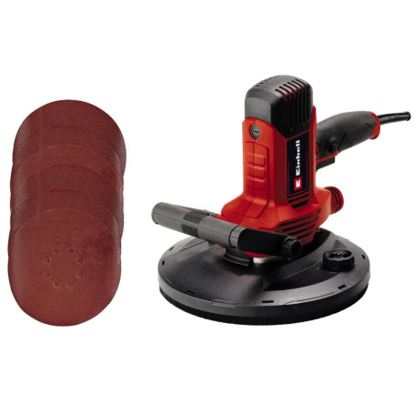 Ponceuse électrique Einhell TC-DWS 225 pour plaques de plâtre avec 6 disques abrasifs