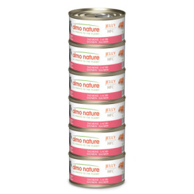 Almo Nature HFC Jelly Saumon - Nourriture Humide pour Chats - Lot de 6 x 70g