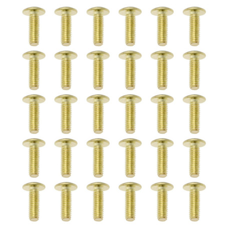 Lot de 30 Vis en Laiton M4 12mm Tête Cylindrique pour Robinet et Équipement de Bureau