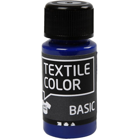 Peinture Textile Color Bleu Primaire 50 ml - Creativ