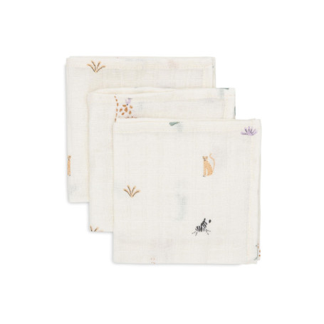 Lot de 3 Bavoirs Jollein Jungle Jambo en Coton pour Bébé