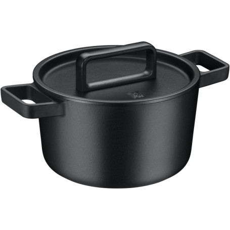 Cocotte en fonte émaillée WMF avec couvercle innovant - 22 cm Noir