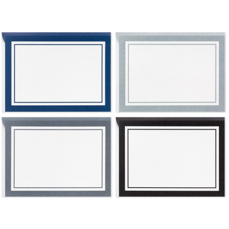 Hallmark Ensemble de 40 Cartes Vides avec Organisateur à Rayures Noires et Blanches