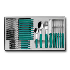 Set de Couverts Victorinox Classic 24 pièces - Acier Inoxydable Vert