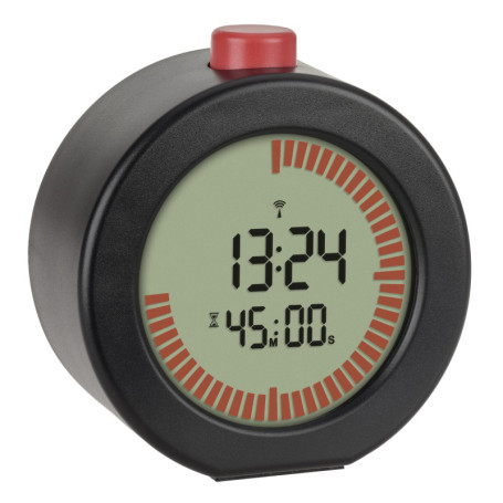 Réveil Radio-piloté Numérique TFA avec Snooze et Minuterie - Idéal Bureau et Classe