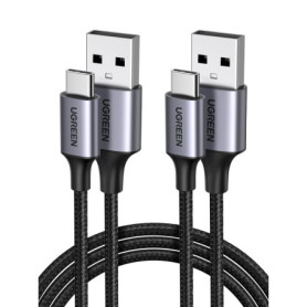 UGREEN Câble USB C 3A Charge Rapide Nylon Tressé - Lot de 2 (3M)