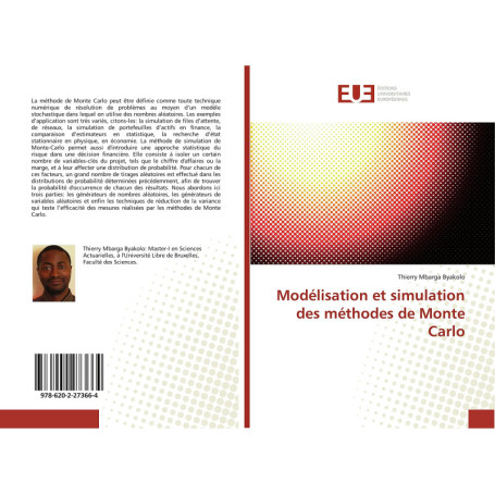 Modélisation et Simulation des Méthodes de Monte Carlo en Finance et Statistique