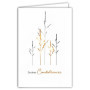 Carte de Condoléances Élégante Brin d'Herbe Cuivré - Format 12x17,5cm