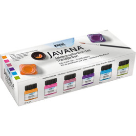 Set de Peintures sur Soie KREUL Javana - 6 Couleurs Brillantes en 20 ml