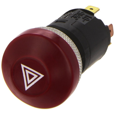 Interrupteur de Signal de Détresse HELLA 12V - Montage Encastré Rouge