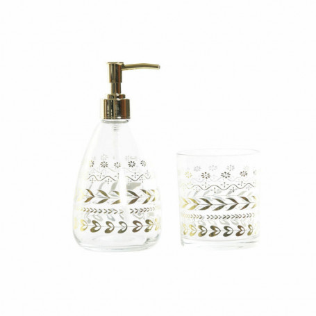 Ensemble de Bain DKD Home Decor Verre ABS Volets Glam (2 pcs) 22,99 €