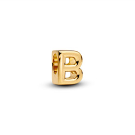 Charm Mini Lettre B en Argent Sterling Plaqué Or 14 Carats - PANDORA
