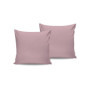 Ensemble de 2 Taies d'Oreiller en Satin de Coton Rose Clair - 80 x 80 cm
