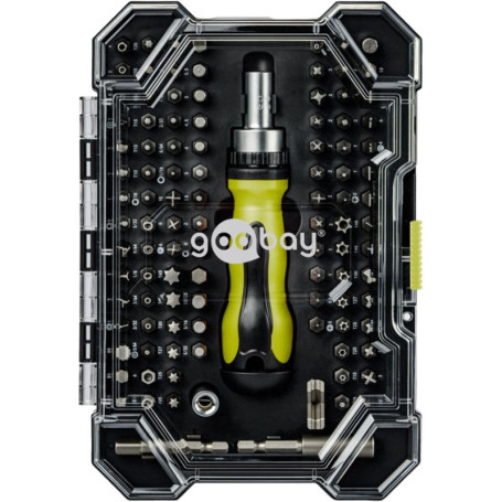 Jeu de 100 Embouts et Tournevis Ergonomiques goobay