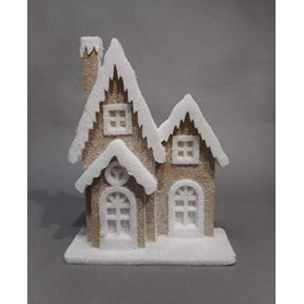 Ornement LED Multicolore en Jute pour Noël - Tabor CASA Ouatta 35x52 cm